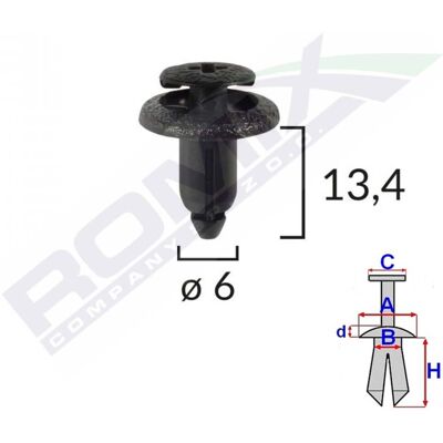 ROMIX Clip de Coche - Universal, 10 piezas - Accesorio para Auto ROMIX Clip de Coche - Universal, 10 piezas - Accesorio para Auto