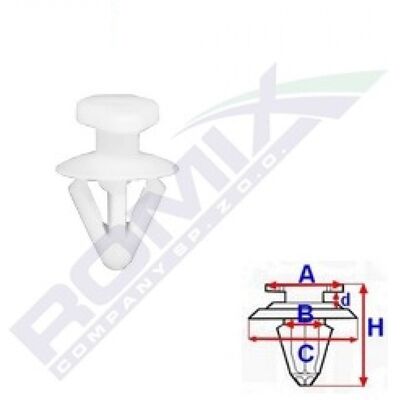 ROMIX Clips de carrocería - Zafira Tourer C, Meriva B, Insignia ROMIX Clips de carrocería - Zafira Tourer C, Meriva B, Insignia
