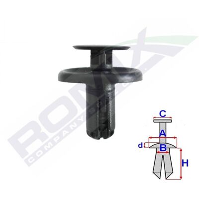 ROMIX C70316 - Clip para paneles laterales - 10 unidades ROMIX C70316 - Clip para paneles laterales - 10 unidades