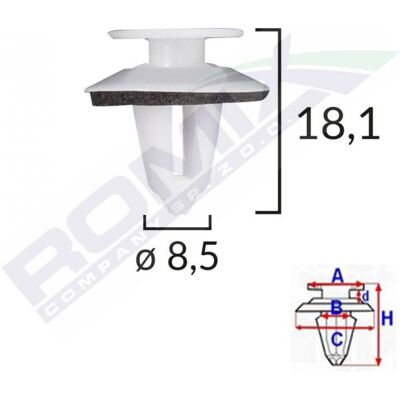 ROMIX ROM C70309 Clips - Fijación de panel interior ROMIX ROM C70309 Clips - Fijación de panel interior