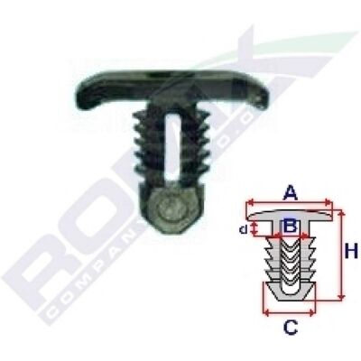 ROMIX ROM 10460 - Clip de paso de rueda ROMIX ROM 10460 - Clip de paso de rueda