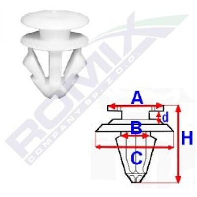 Clips de ajuste ROMIX - Pack de 10 - Para VW, Audi, Seat Clips de ajuste ROMIX - Pack de 10 - Para VW, Audi, Seat
