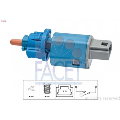 Conmutador, accionamiento embrague (control crucero) FACET 7.1274 Conmutador, accionamiento embrague (control crucero) FACET 7.1274