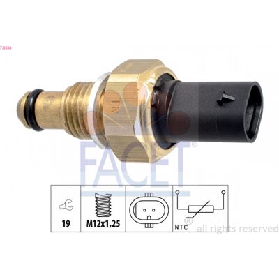 Sensor, temperatura combustible FACET 7.3338 Sensor, temperatura combustible FACET 7.3338