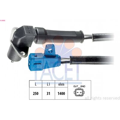 Sensor de posición del cigüeñal FACET 90006 - Equivalente OE Sensor de posición del cigüeñal FACET 90006 - Equivalente OE