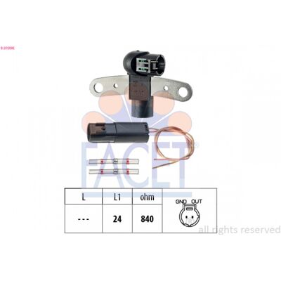 Sensor de cigüeñal Facet - Equivalente OE - Hecho en Italia - 24mm - Sensor de cigüeñal Sensor de cigüeñal Facet - Equivalente OE - Hecho en Italia - 24mm - Sensor de cigüeñal