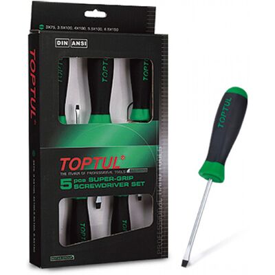 Set de destornilladores planos TOPTUL GAAE0503 - 5 piezas Set de destornilladores planos TOPTUL GAAE0503 - 5 piezas