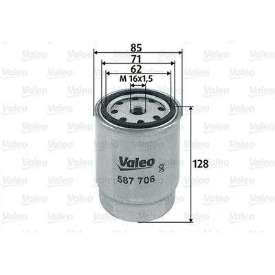 Filtro combustible VALEO 587706 Filtro combustible VALEO 587706