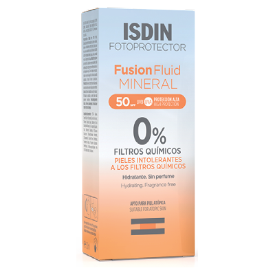 Isdin Fusion Fluid Mineral SPF 50+ - Protección Solar Isdin Fusion Fluid Mineral SPF 50+ - Protección Solar