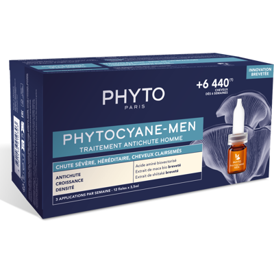 Tratamiento Anticaída Phyto Phytocyane-Hombre - 12 Ampollas Tratamiento Anticaída Phyto Phytocyane-Hombre - 12 Ampollas