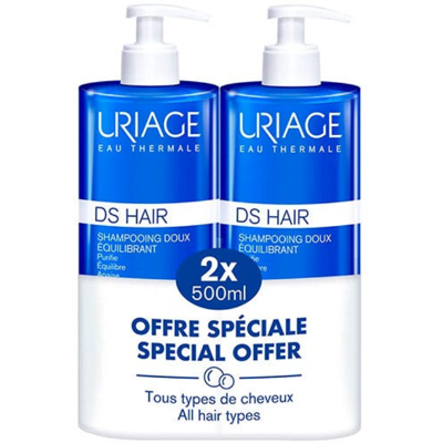 Uriage DS Hair Champú Suave Equilibrio 2x500ml Uriage DS Hair Champú Suave Equilibrio 2x500ml