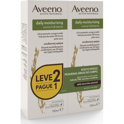 Crema Hidratante facial Aveeno con avena coloidal - Piel sensible - 2x100ml Crema Hidratante facial Aveeno con avena coloidal - Piel sensible - 2x100ml
