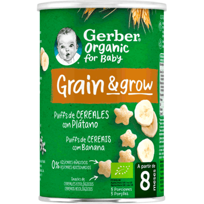 Gerber Puffs Orgánicos de Banana - Snack para bebé Gerber Puffs Orgánicos de Banana - Snack para bebé