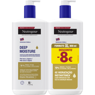 Loción-aceite hidratante profunda de Neutrogena - Piel seca Loción-aceite hidratante profunda de Neutrogena - Piel seca
