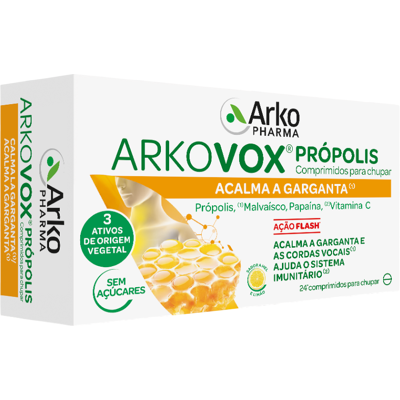 Arkopharma Arkovox Propóleo y Vitamina C Miel y Limón 24 tabletas Arkopharma Arkovox Propóleo y Vitamina C Miel y Limón 24 tabletas