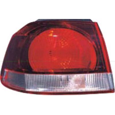 PRASCO Luz trasera VW Golf 6 - Exterior Derecho Gris Humo PRASCO Luz trasera VW Golf 6 - Exterior Derecho Gris Humo