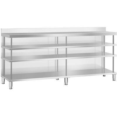 Mesa de trabajo de bar - acero inoxidable - 250 x 60 x 115 cm - Royal Catering 10013471 Mesa de trabajo de bar - acero inoxidable - 250 x 60 x 115 cm - Royal Catering 10013471
