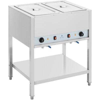 Bain Marie de Acero Inoxidable Royal Catering - 1265 W - 2 x GN 1/1 - Con Subestructura Bain Marie de Acero Inoxidable Royal Catering - 1265 W - 2 x GN 1/1 - Con Subestructura