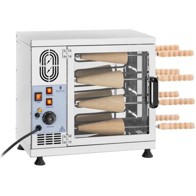 Máquina de kurtos kalacs - 16 rodillos - 3500 W - Royal Catering 10013069 Máquina de kurtos kalacs - 16 rodillos - 3500 W - Royal Catering 10013069