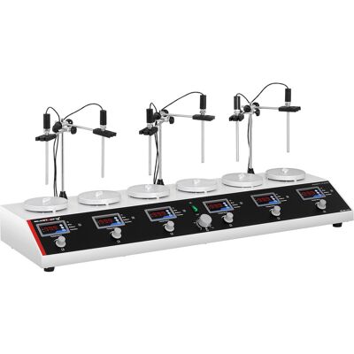 Steinberg Systems Agitador magnético con placa calefactora de 6 puestos 10030253 Steinberg Systems Agitador magnético con placa calefactora de 6 puestos 10030253