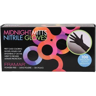 Framar Guantes de Nitrilo 100uds Negro, Talla - Pequeña Framar Guantes de Nitrilo 100uds Negro, Talla - Pequeña