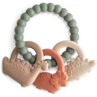 Mushie Juguete de Dentición para Bebés - Dinosaurio, Nube, Sol - Alivio Mushie Juguete de Dentición para Bebés - Dinosaurio, Nube, Sol - Alivio