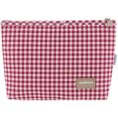 Bolsa de aseo Vichy Cambrass Color Rojo Bolsa de aseo Vichy Cambrass Color Rojo