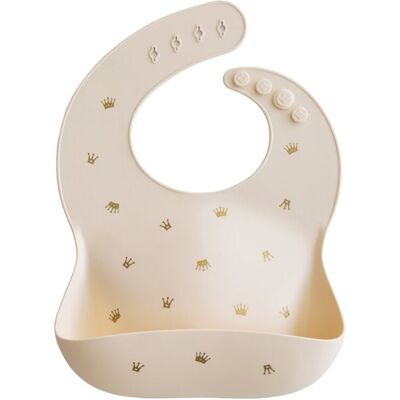 Babero silicona Print nature Mushie Modelo Crowns Babero silicona Print nature Mushie Modelo Crowns