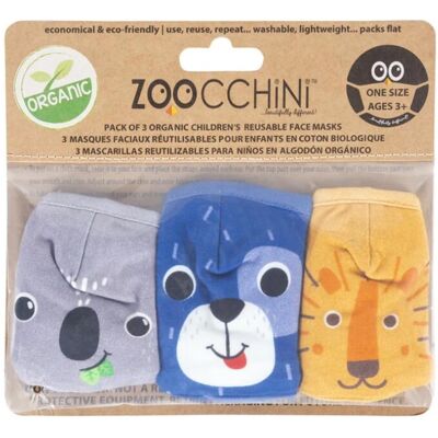 Zoocchini Pack 3 mascarillas orgánicas reutilizables +3 años Modelo Dog Zoocchini Pack 3 mascarillas orgánicas reutilizables +3 años Modelo Dog