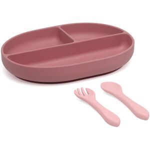 Set Vajilla rosa de 3 piezas KioKids Set Vajilla rosa de 3 piezas KioKids
