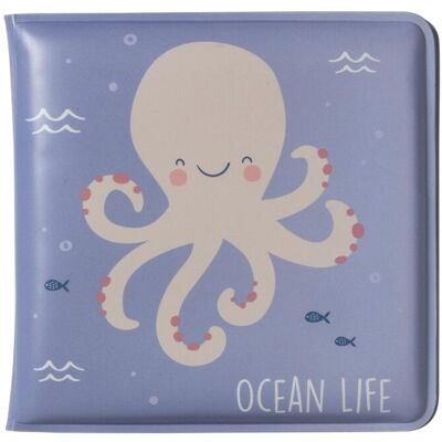 Libro de Baño Azul Pulpo de Saro - Juguete para bebés 6M+ Libro de Baño Azul Pulpo de Saro - Juguete para bebés 6M+