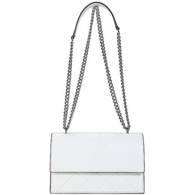 Tory Burch Bolso de cuero - Bolso de hombro FLEMING Small blanco Tory Burch Bolso de cuero - Bolso de hombro FLEMING Small blanco