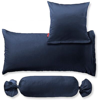 Fleuresse Satin Funda de Almohada Royal Uni 2 unidades 40x80cm Azul noche - Funda de almohada Fleuresse Satin Funda de Almohada Royal Uni 2 unidades 40x80cm Azul noche - Funda de almohada