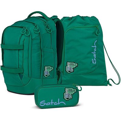 Satch Mochila escolar Set PACK Fearless Green Satch Mochila escolar Set PACK Fearless Green
