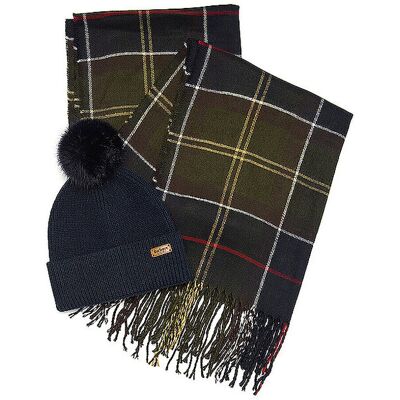 Barbour Set de regalo gorro y bufanda DOVER verde oscuro Barbour Set de regalo gorro y bufanda DOVER verde oscuro