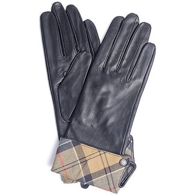 Barbour Guantes de cuero LADY JANE negro S Barbour Guantes de cuero LADY JANE negro S