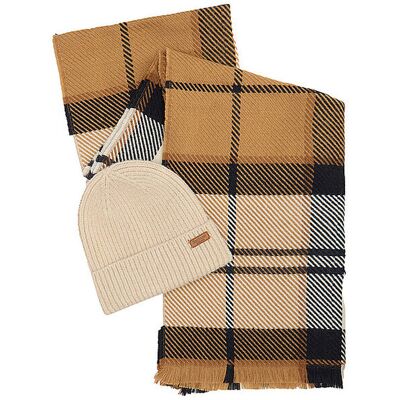 Barbour Set de regalo gorro y bufanda PENDLE beige Barbour Set de regalo gorro y bufanda PENDLE beige
