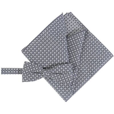 Cg - Club Of Gents Set de regalo con pajarita y pañuelo de bolsillo gris Cg - Club Of Gents Set de regalo con pajarita y pañuelo de bolsillo gris
