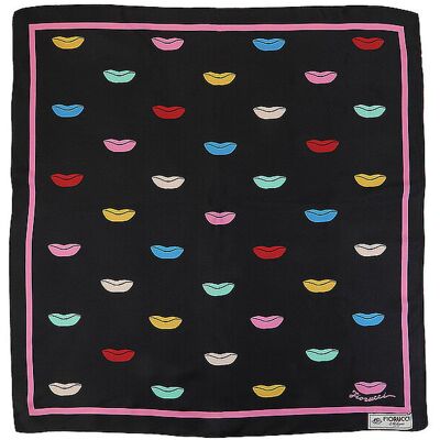 Fiorucci Pañuelo de seda negro Fiorucci Pañuelo de seda negro