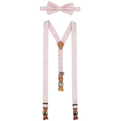 Seidenfalter Set de tirantes con pajarita y clips de botón rosa Seidenfalter Set de tirantes con pajarita y clips de botón rosa