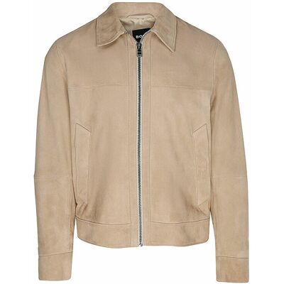 Boss Chaqueta de cuero H-MALBANO5 beige 54 Boss Chaqueta de cuero H-MALBANO5 beige 54