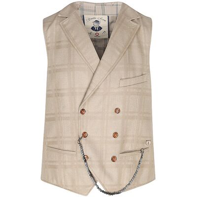Cg - Club Of Gents Chaleco de traje MATHEW beige 52 Cg - Club Of Gents Chaleco de traje MATHEW beige 52