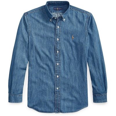 Ralph Lauren Camisa Custom Fit azul XXL Ralph Lauren Camisa Custom Fit azul XXL