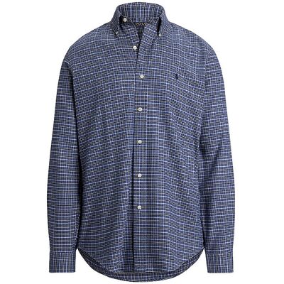 Ralph Lauren Camisa de franela de corte regular azul oscuro XXL Ralph Lauren Camisa de franela de corte regular azul oscuro XXL