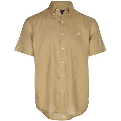Ralph Lauren Camisa de lino marrón claro L Ralph Lauren Camisa de lino marrón claro L