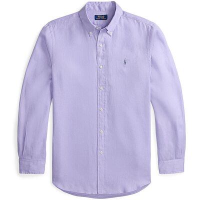 Ralph Lauren Camisa de lino Custom Fit morado L Ralph Lauren Camisa de lino Custom Fit morado L