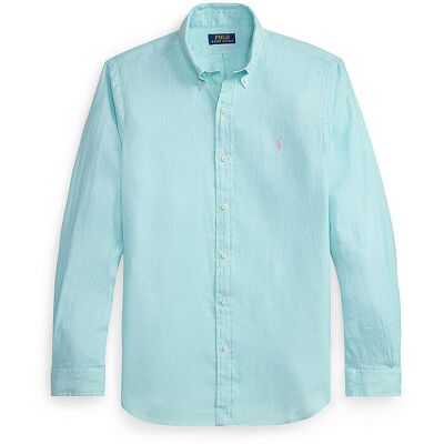 Ralph Lauren Leinenhemd Custom Fit turquesa XL Ralph Lauren Leinenhemd Custom Fit turquesa XL