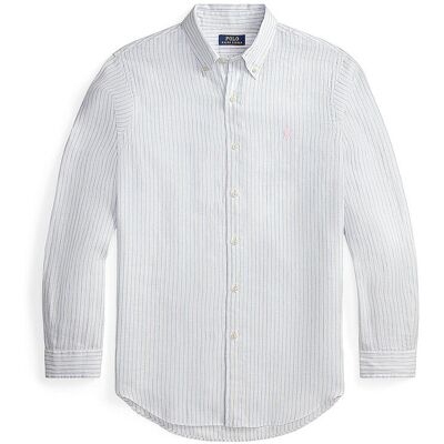 Ralph Lauren Camisa de lino Custom Fit blanco L Ralph Lauren Camisa de lino Custom Fit blanco L