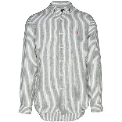 Ralph Lauren Camisa de lino Custom Fit oliva S Ralph Lauren Camisa de lino Custom Fit oliva S