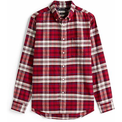 Tommy Hilfiger Camisa de corte estándar rojo L Tommy Hilfiger Camisa de corte estándar rojo L